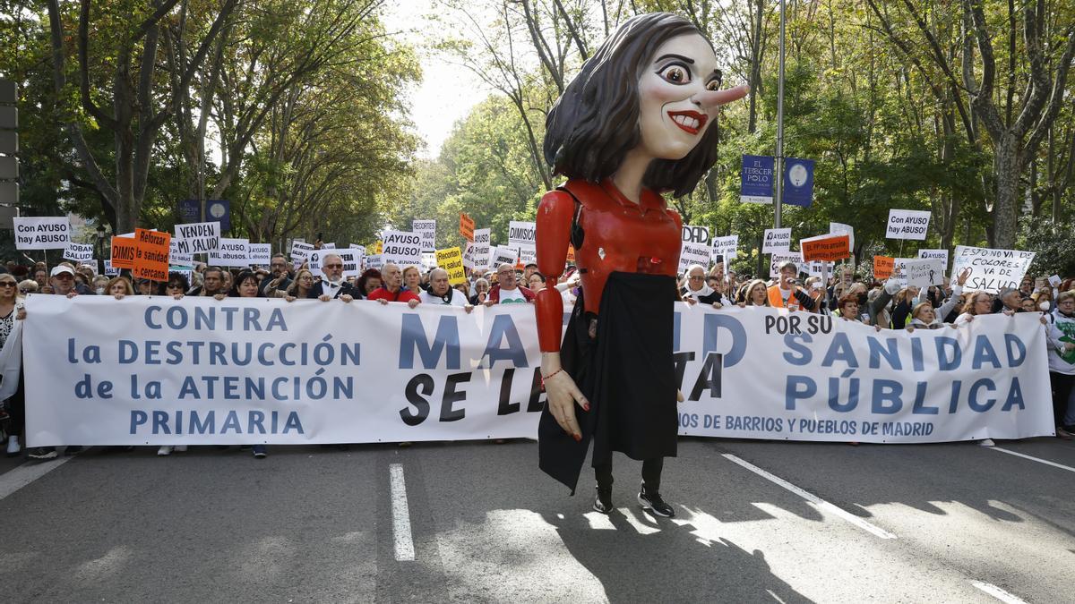 Manifestación em Madrid en defensa de la sanidad pública