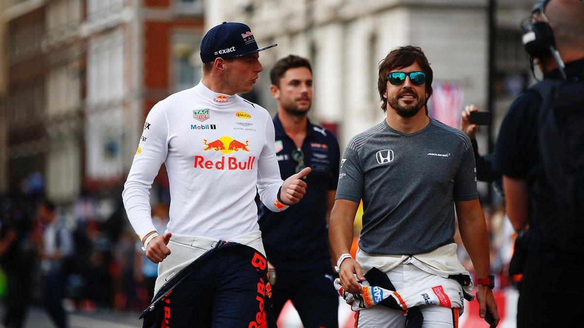 Verstappen y Alonso, en una imagen de archivo