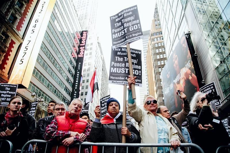 Manifestaciones anti-Trump toman las calles de Nueva York