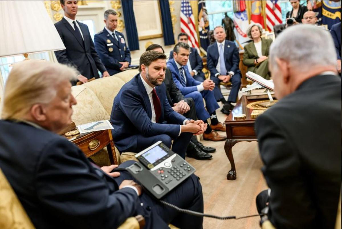 La Casa Blanca difunde fotos de la llamada de disculpa de Netanyahu a Qatar