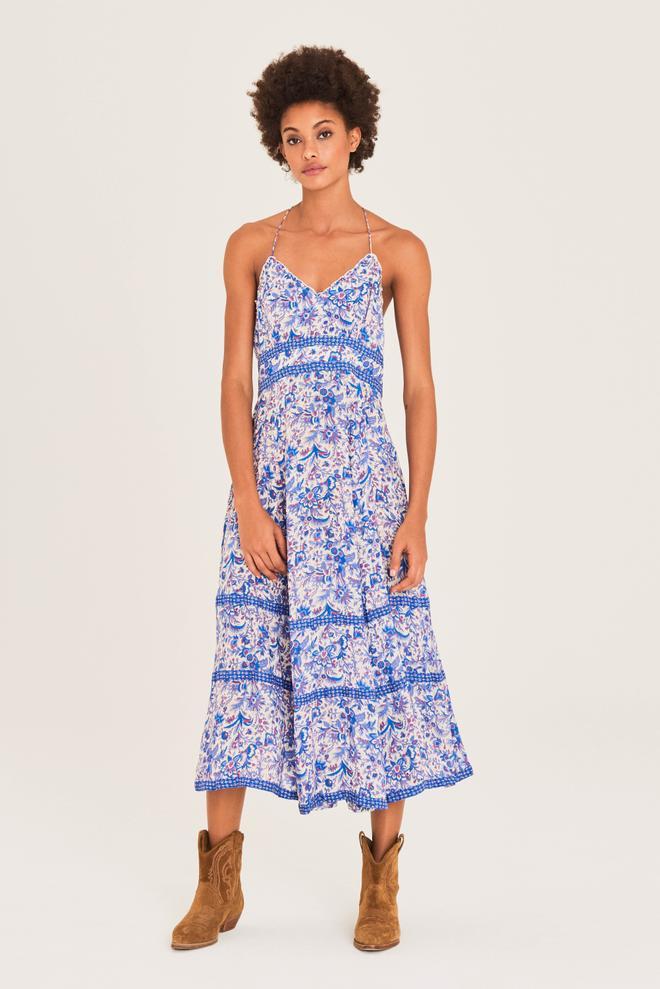 Vestido estampado de finos tirantes, de Ba&Sh