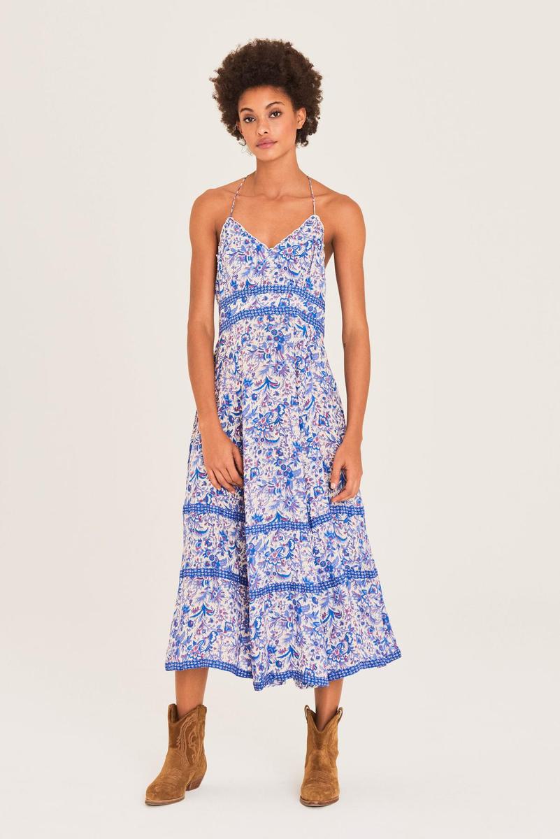 Vestido estampado de finos tirantes, de Ba&Sh