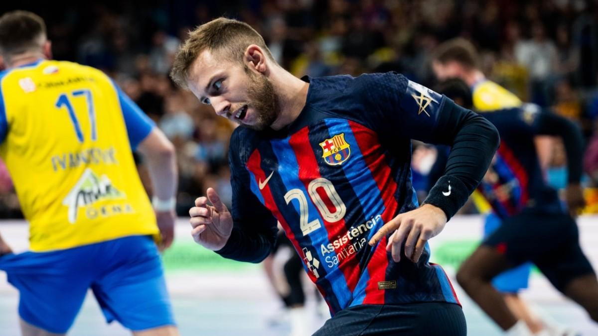 Aleix Gómez, durante un partido de Champions