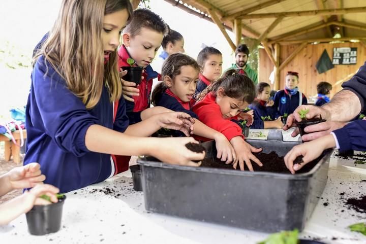 Visita escolar a la Granja Agricola del Cabildo