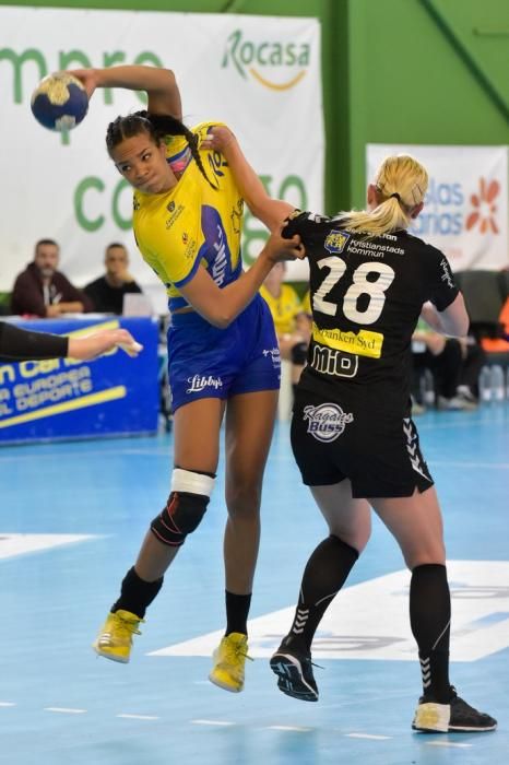 07-04-2019 TELDE. Ida de las semifinales de la Challenge Cup entre el Rocasa de Gran Canaria y el Kristianstad Handboll de Suecia  | 07/04/2019 | Fotógrafo: Andrés Cruz