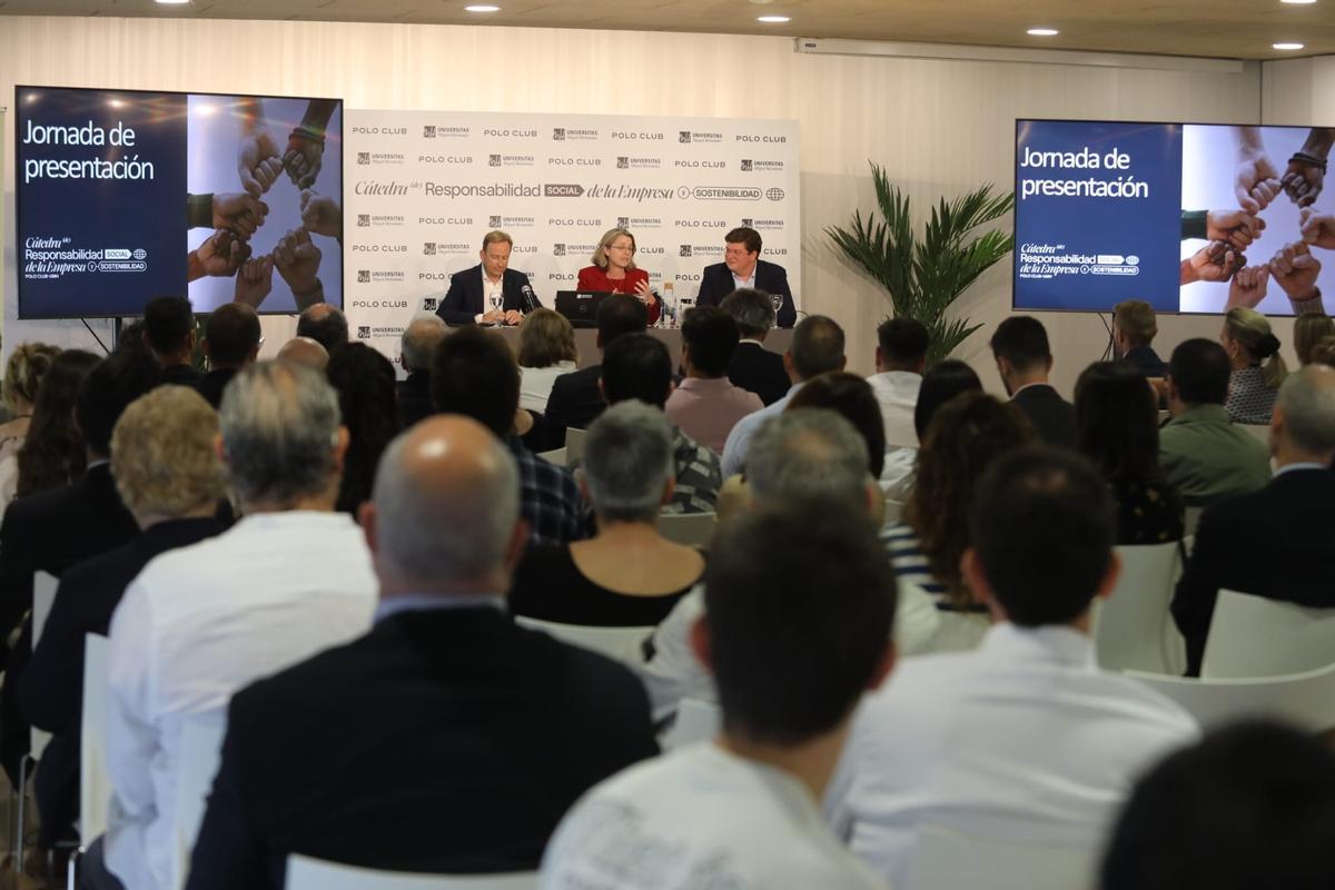 Un momento de la jornada de presentación de la cátedra en la UMH.