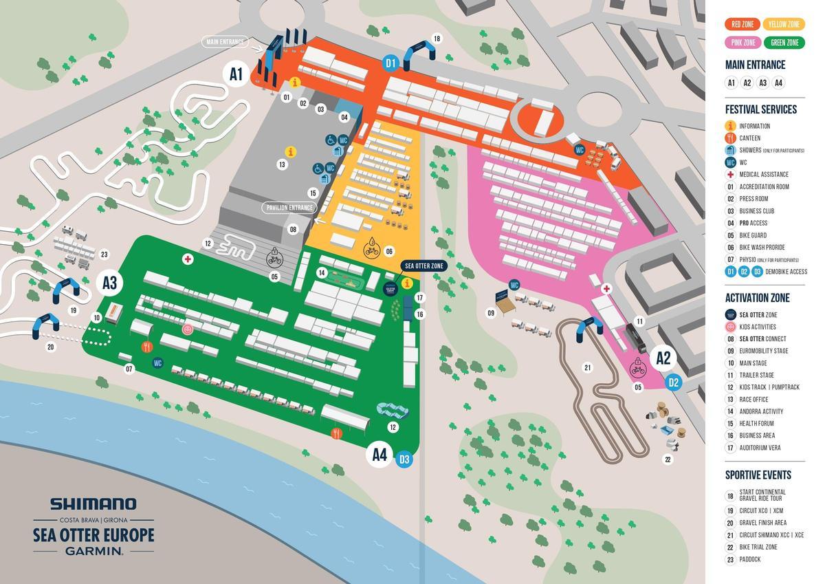 El mapa del evento