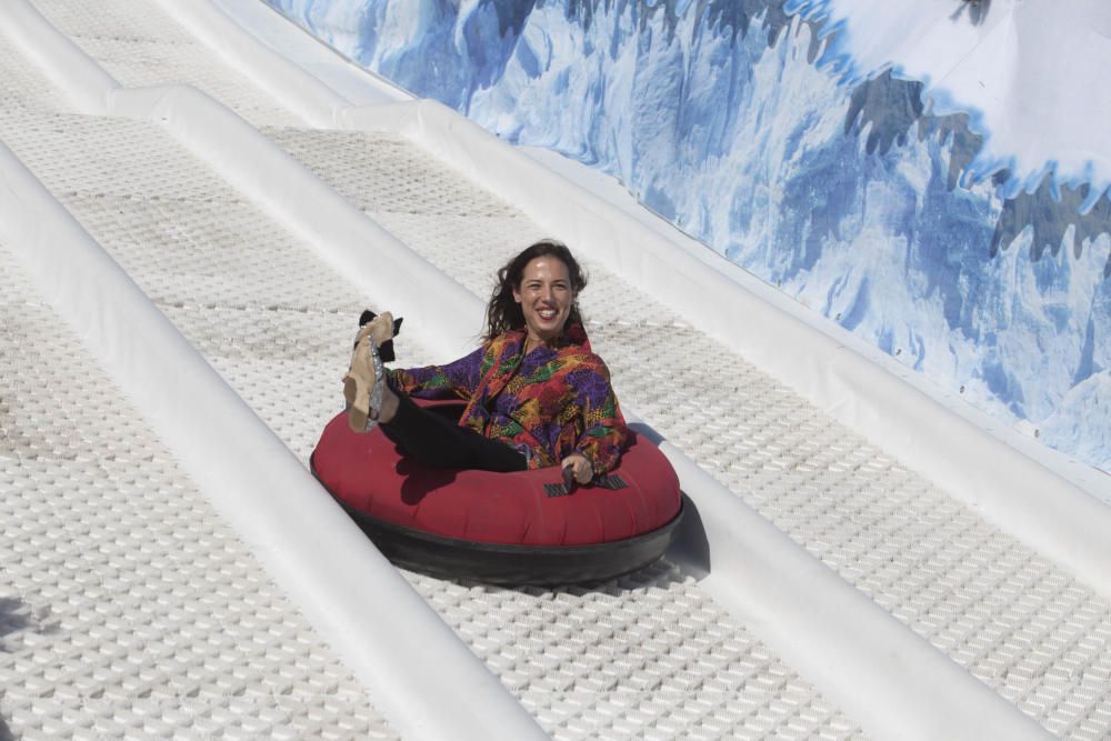 Inauguración del tobogán gigante en Santa Cruz de