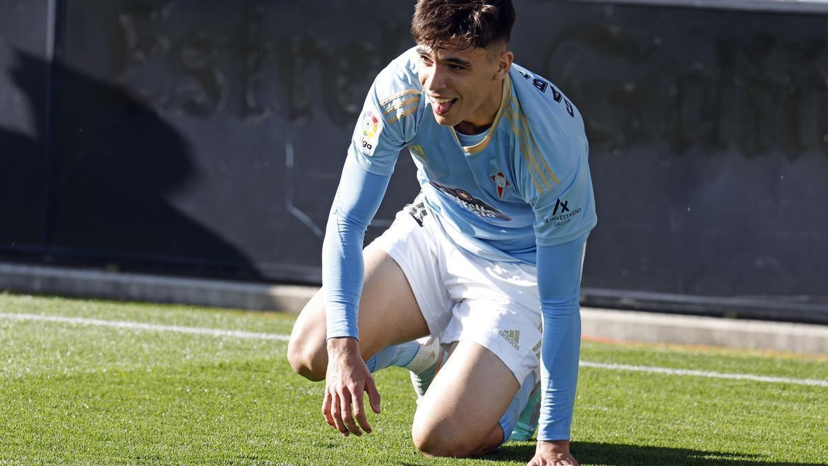 El centrocampista de Porriño, Gabri Veiga, en uno de los últimos partidos del Celta en La Liga.