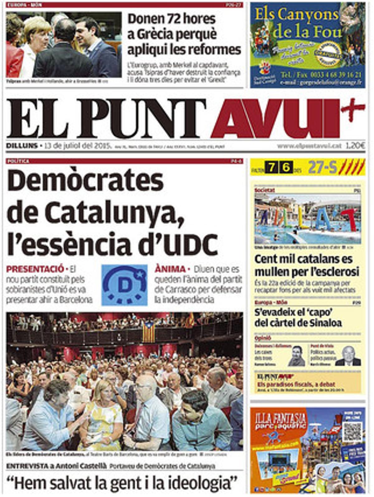 portada-el-punt-avui-13-07-2015 portada-el-punt-avui-13-07-2015