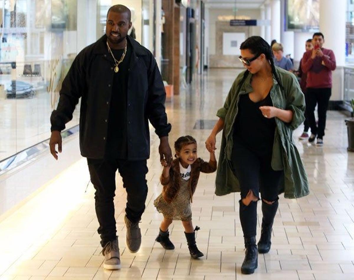 Kanye West y Kim Kardashian llevan a Nori a una fiesta de cumpleaños