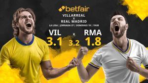 Villarreal CF vs. Real Madrid: horario, TV, estadísticas, clasificación y pronósticos