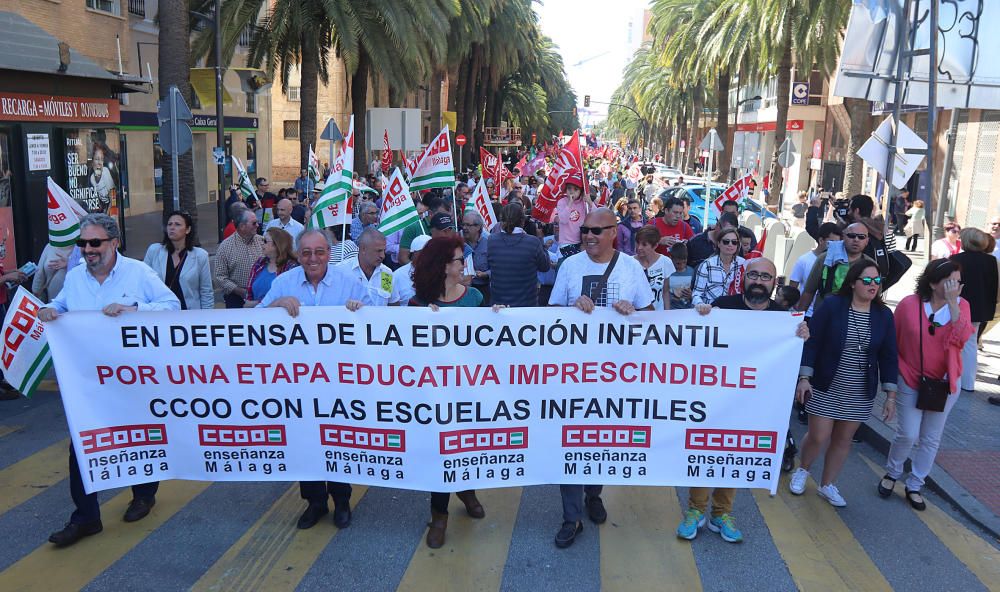 Miles de personas secundan en Málaga la marcha central del Primero de Mayo en Andalucía