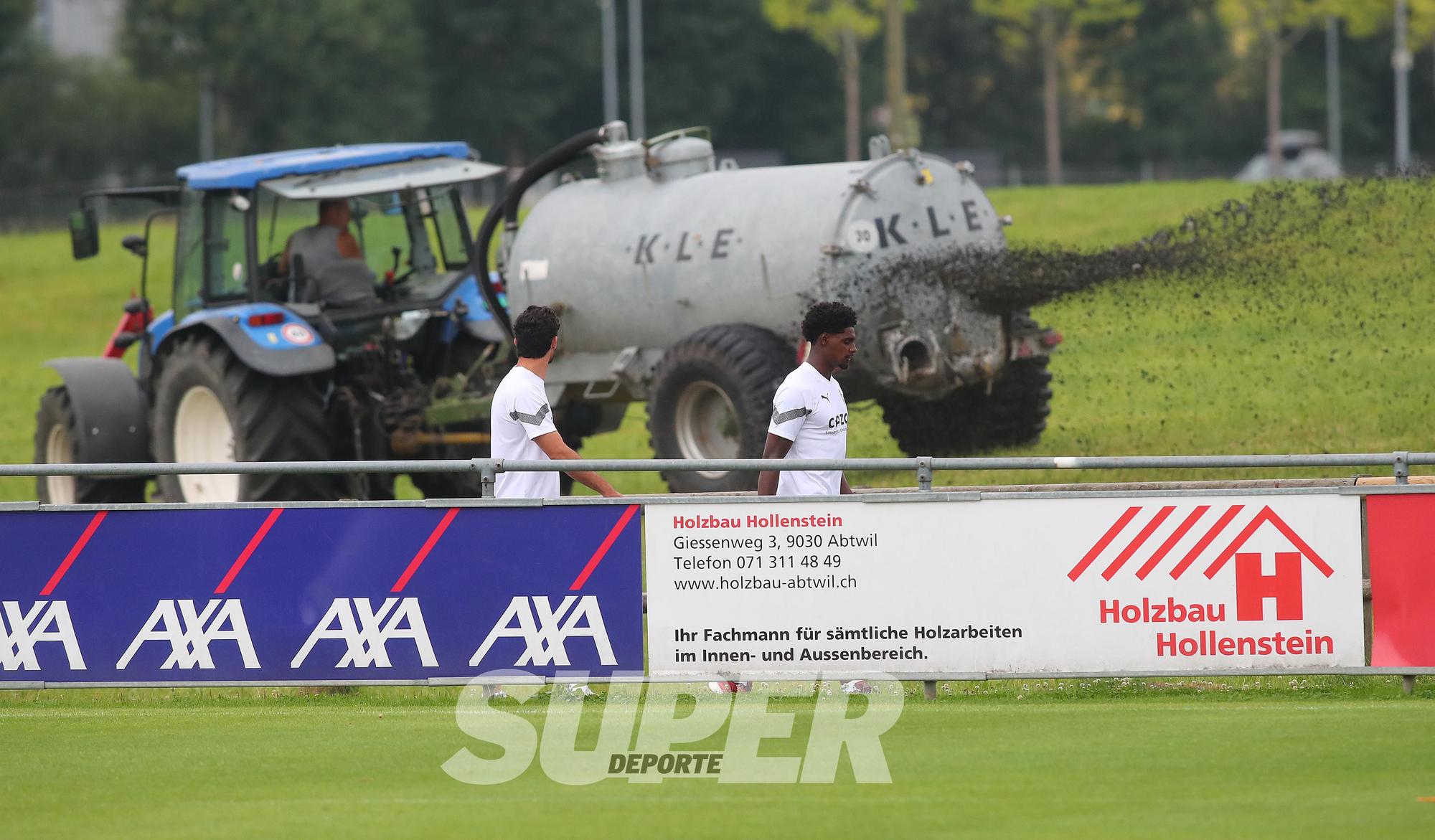 Entrenamiento del Valencia hoy en St. Gallen