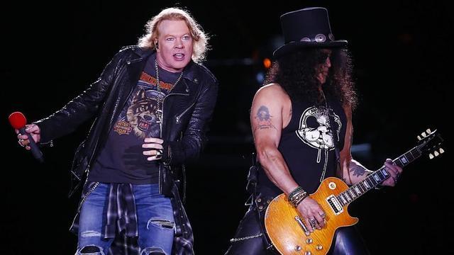 Guns N' Roses, durante un concierto.
