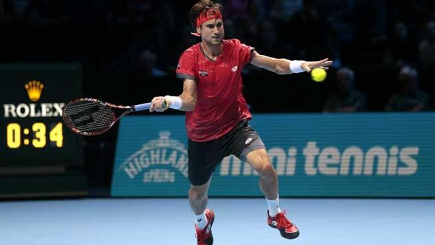 David Ferrer, durante su partido ante Wawrinka.