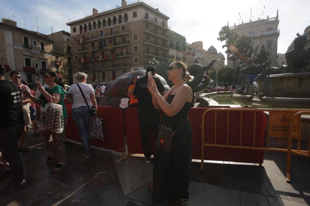 Las Rocas, expuestas en la plaza de la Virgen