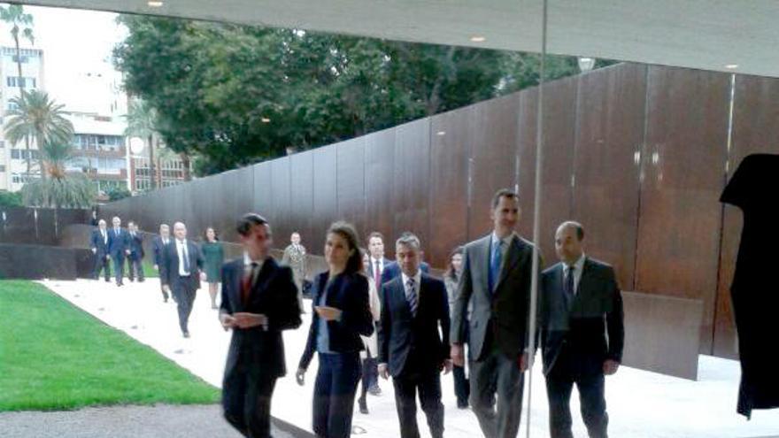 Los Principes de Asturias, a su llegada al Castillo de La Luz.