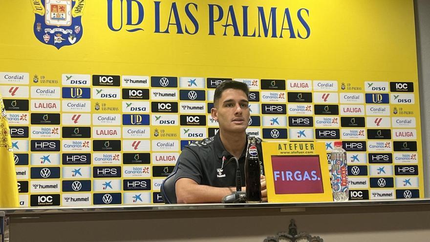 Sergi Cardona, durante la rueda de prensa en la Ciudad Deportiva de Barranco Seco.