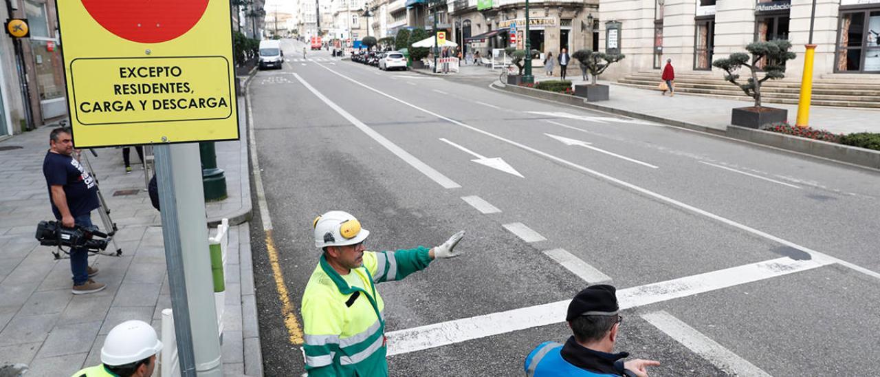 Las calles de Vigo se peatonalizan para la desescalada