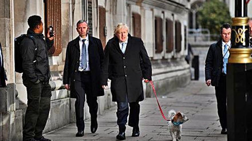 El primer ministre britànic, Boris Johnson, ahir a Londres