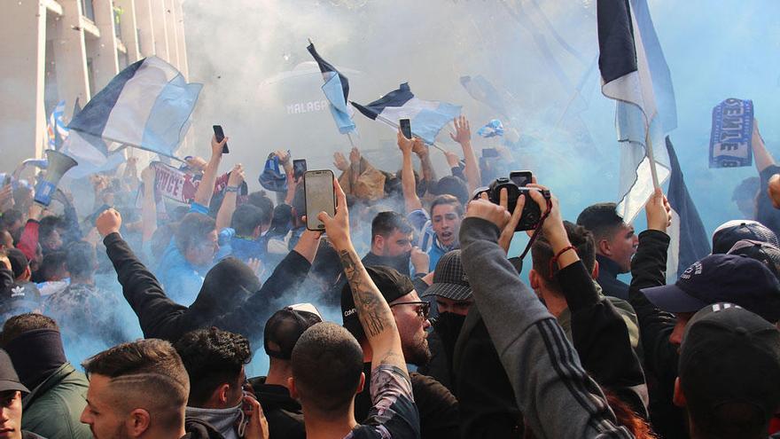 Recibimiento multitudinario en el partido ante el Dépor.