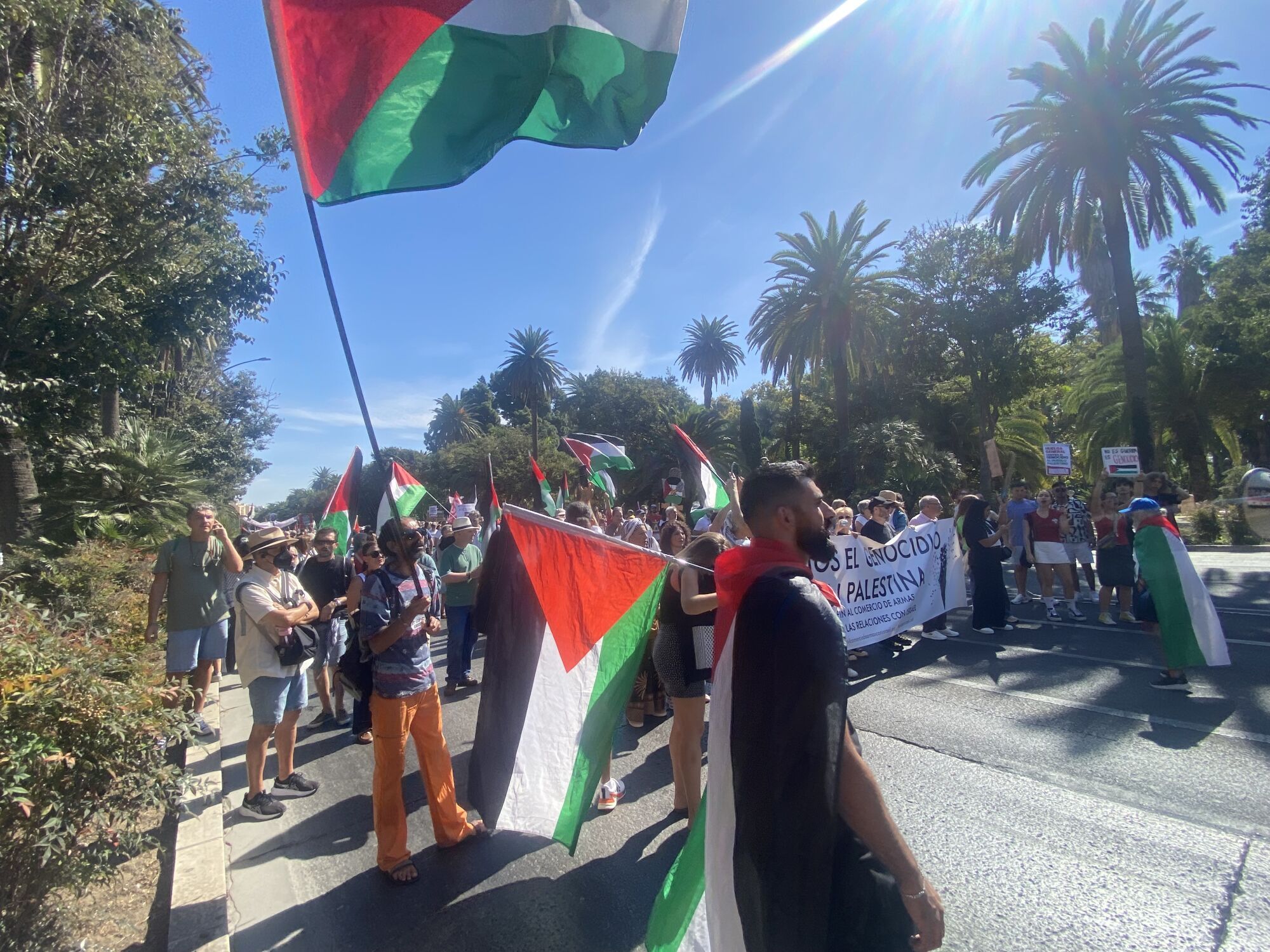 Manifestación en Málaga en favor del pueblo palestino