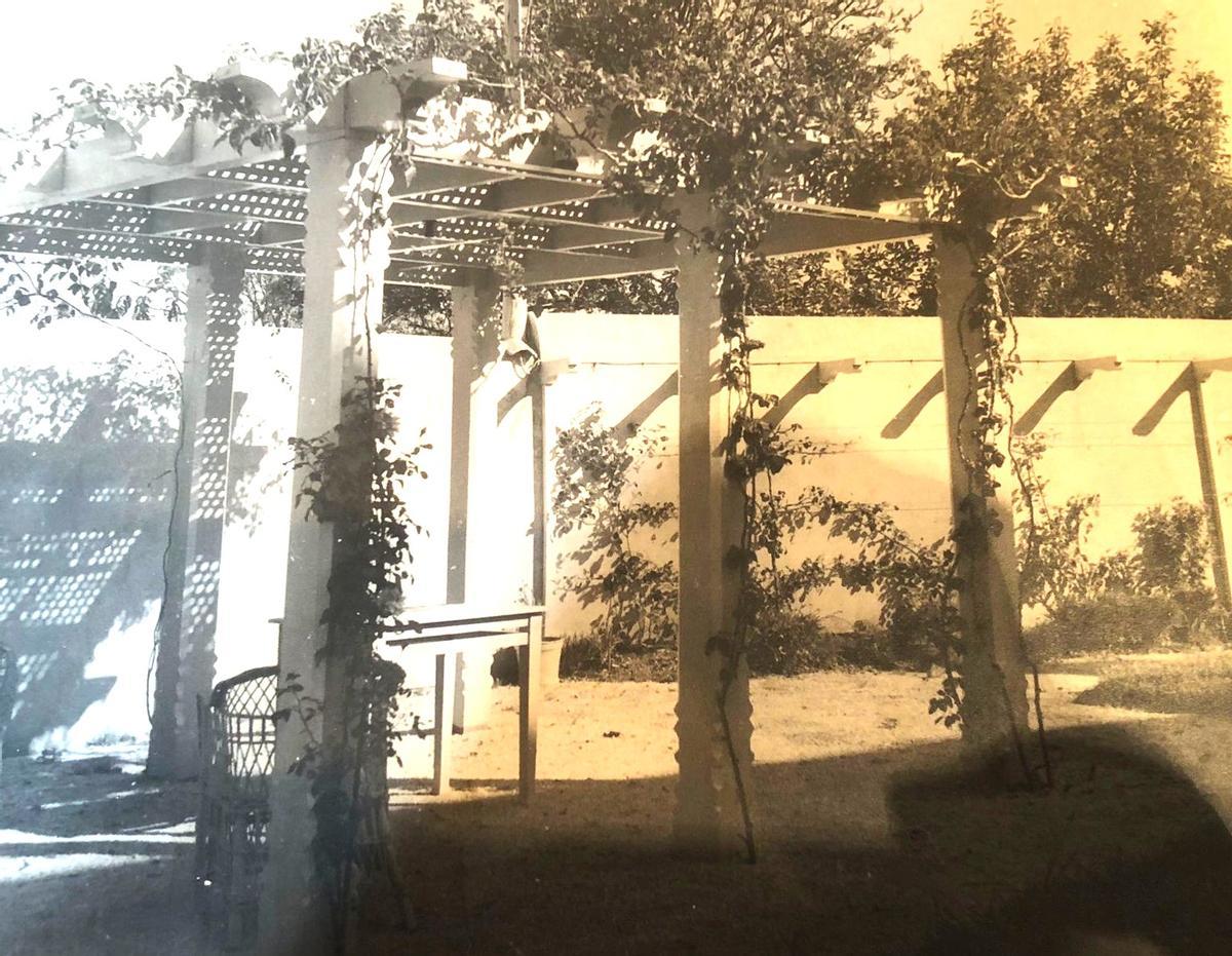 Pérgola del jardín donde se hacían bailes y recepciones.