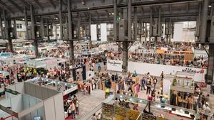 Vista aérea del mercadillo en una de sus anteriores ediciones en Barcelona.