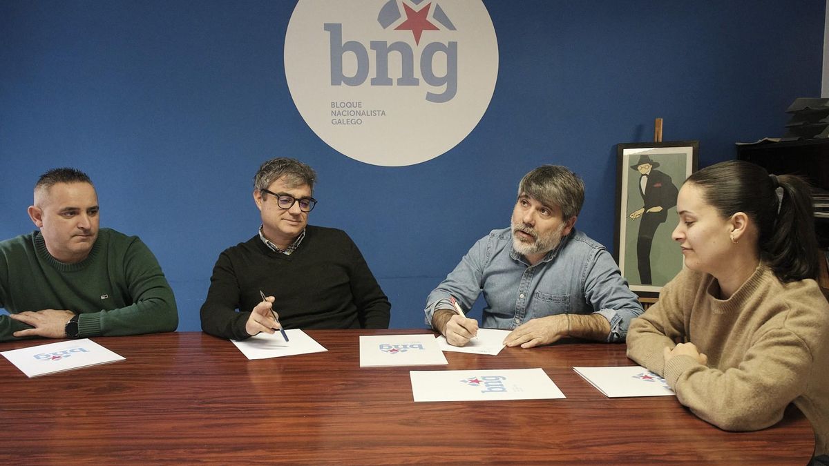 La representación del BNG de Valga.