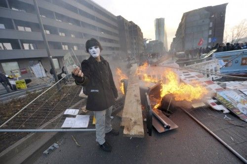 PROTESTA DE BLOCKUPY ANTE LA SEDE DEL BCE