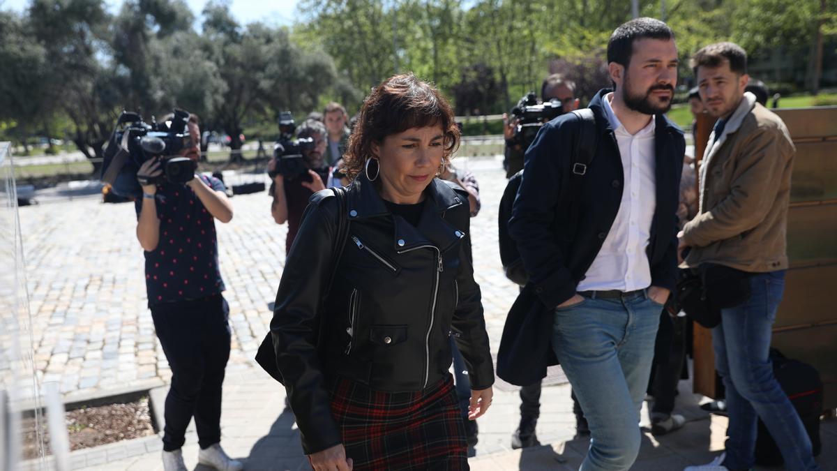 La secretaria General del Departament de la Presidència de la Generalitat de Cataluña, Nuria Cuenca, a su llegada al Comité Olímpico Español.