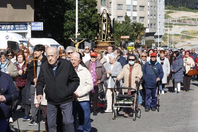 Primera procesión de la parroquia de San Francisco Javier en O Ventorrillo