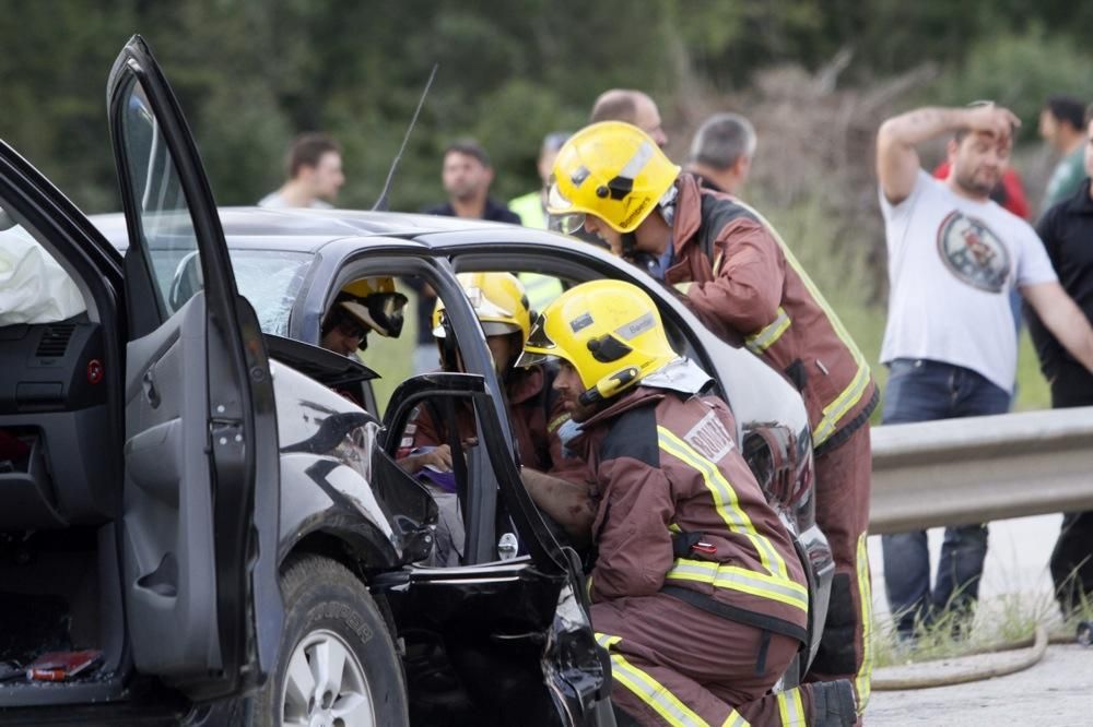 Accident frontal a Sils