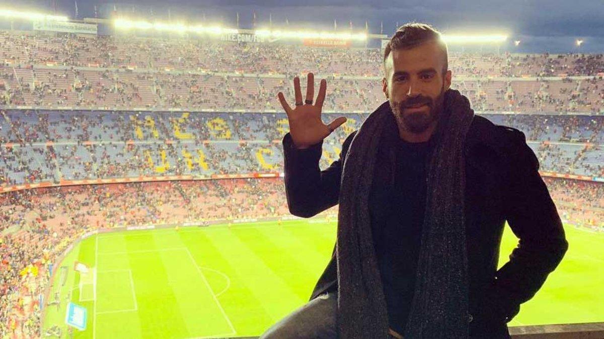 Marc Crosas en el Camp Nou