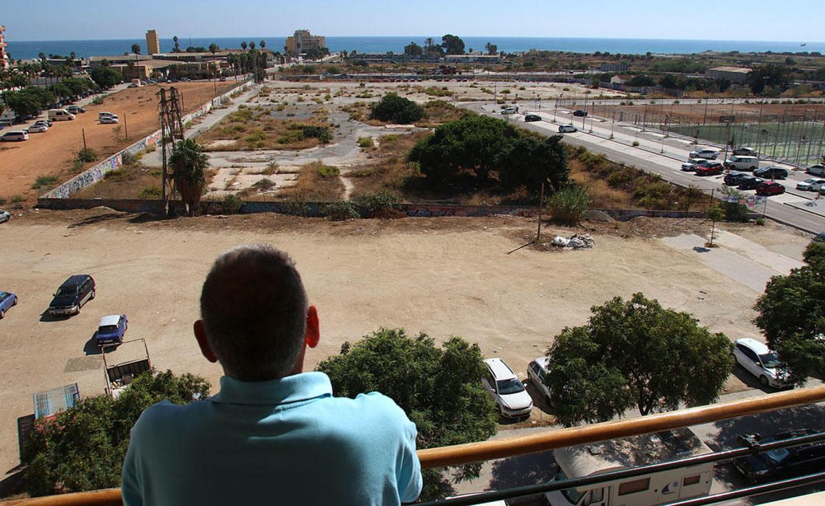 Terrenos donde se levantaría el campus de la UCAM.