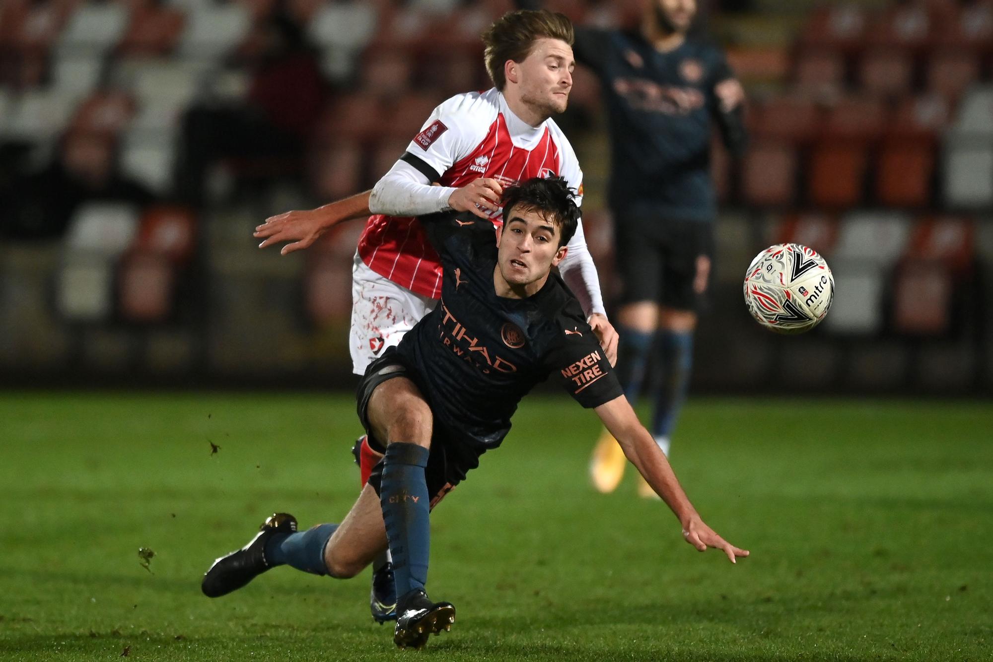 Eric García, en un partido de la FA Cup con el Manchester City.