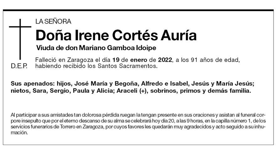 Doña Irene Cortés Uría