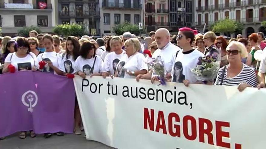 Pamplona recuerda a Nagore en el décimo aniversario de su asesinato.