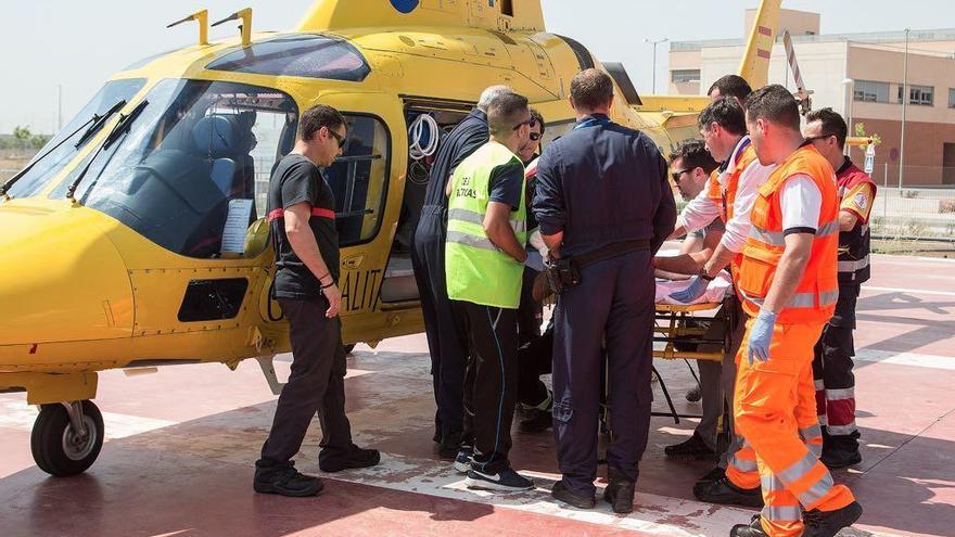 Helicóptero de emergencias en una imagen de archivo