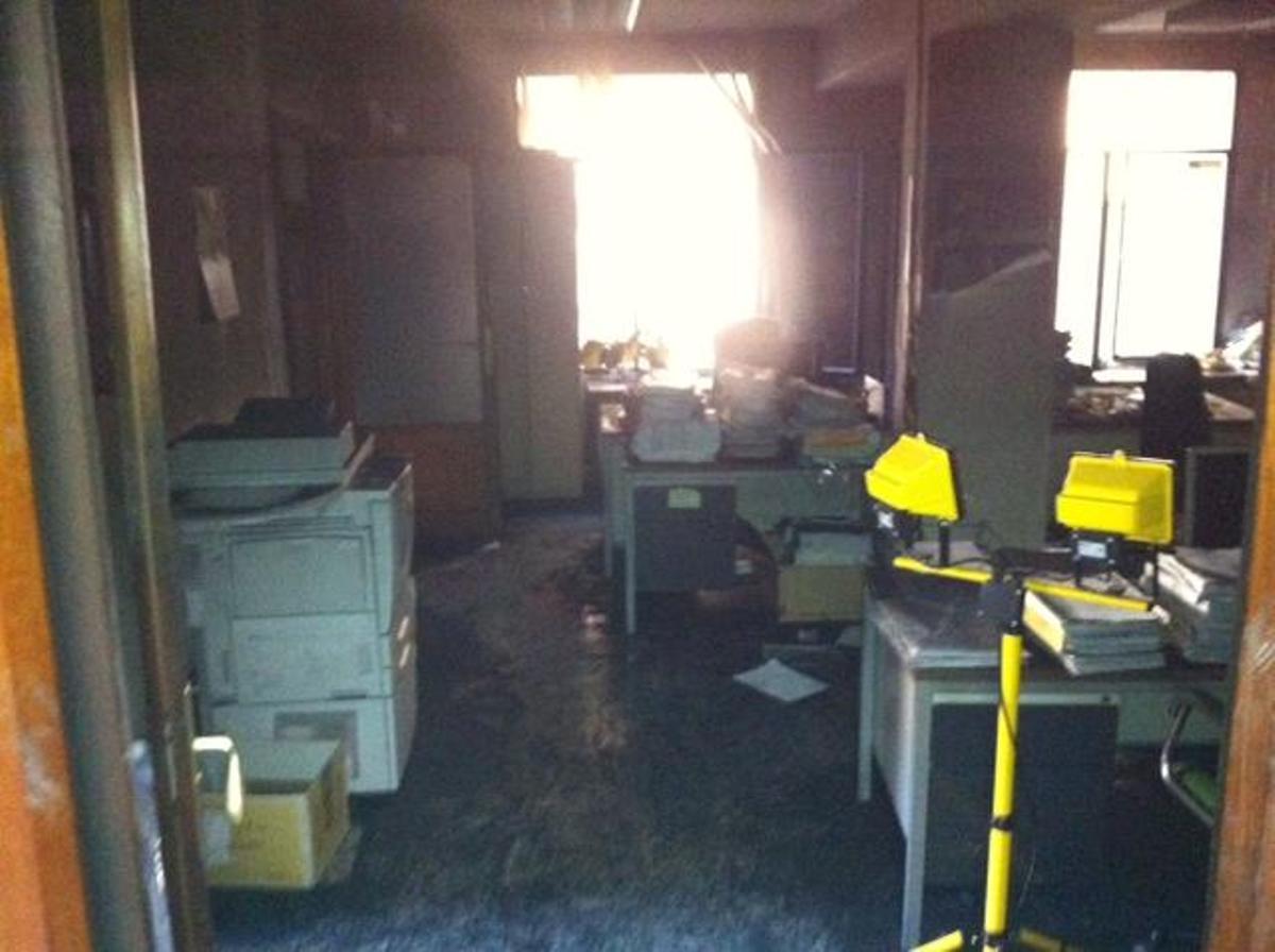 Incendio en la Audiencia Provincial de Alicante