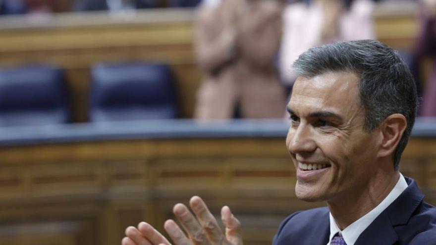Pedro Sánchez, ayer, en el Congreso de los Diputados. | Zipi Aragón