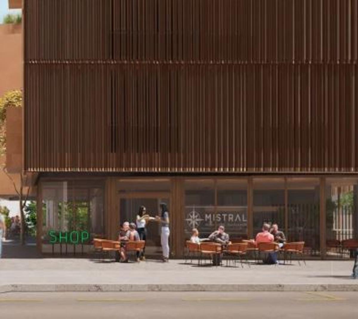 Junto al edificio principal histórico se ha construido otro nuevo.