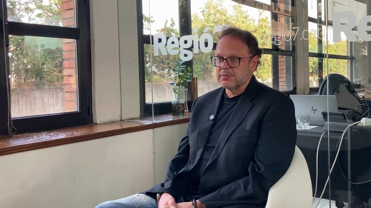 Josep Maria Herms, president del Bàsquet Manresa, en una entrevista aquesta setmana a Regió7