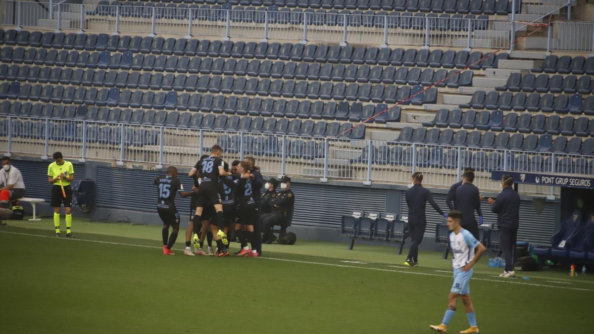 Partido de la Liga Smartbank entre el Málaga CF y el Almería