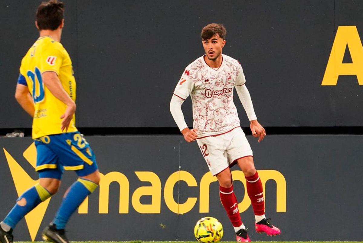 Lucas Alcázar, durante el Cádiz-Castellón.