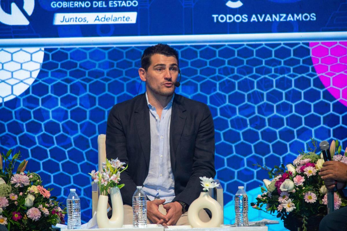 Iker Casillas, durante una presentación en Querétaro (México).