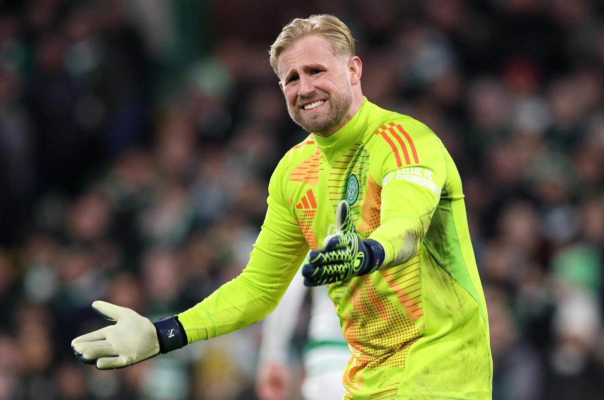 Kasper Schmeichel, portero del Celtic, durante un partido de la Champions League con el equipo escocés