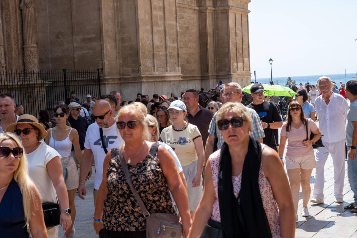El centro de Palma, lleno de turistas
