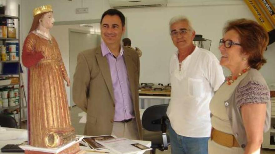 Momento de la visita al taller de Castellón.